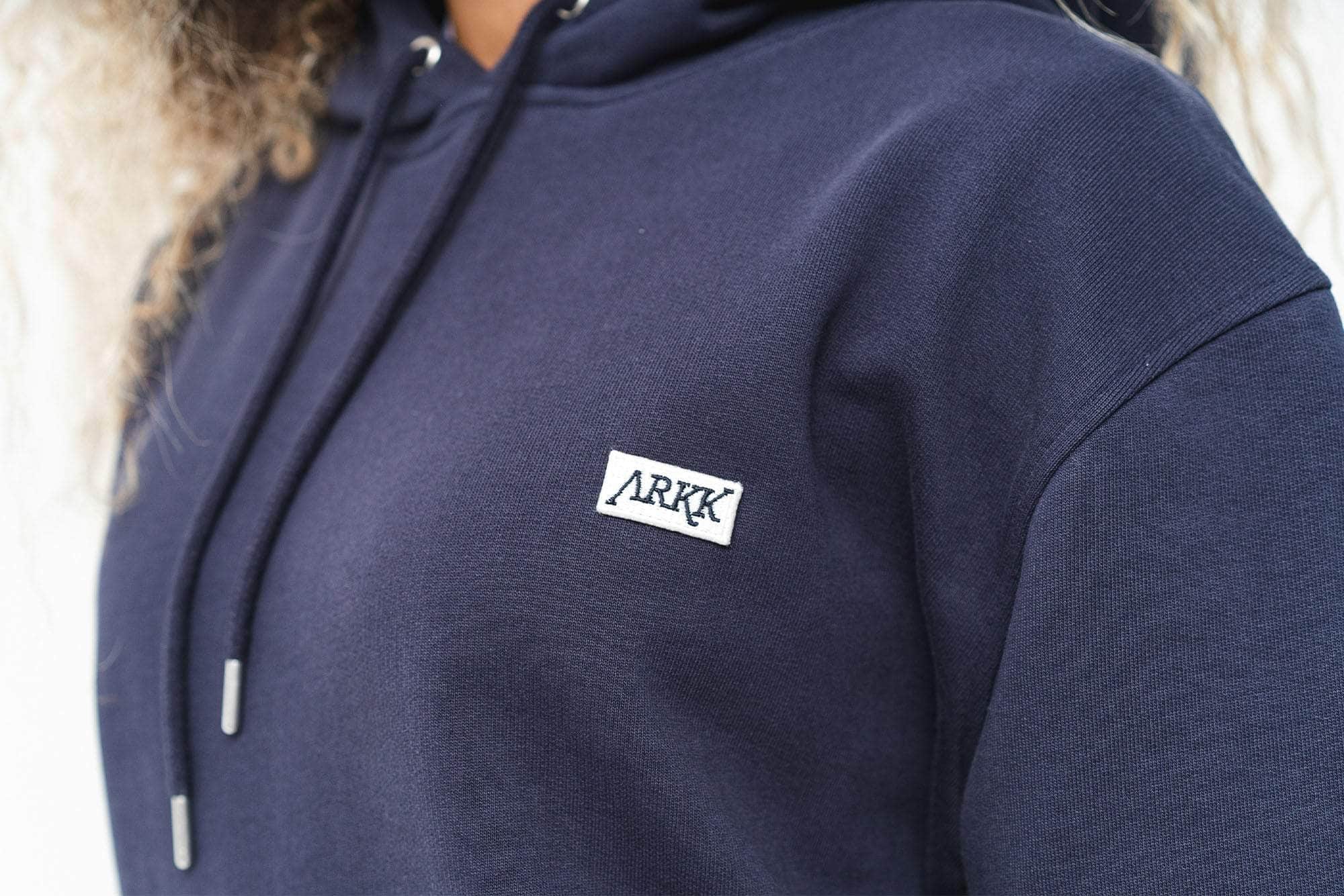 ARKK Apparel ARKK Box Logo Hoodie | Maritime Blue Hoodie